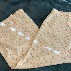 Talulah cream pink floral wide leg pant